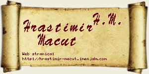 Hrastimir Macut vizit kartica